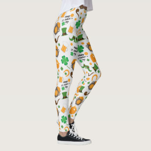 Süßes St. Patrick's Day irisches Muster Leggings