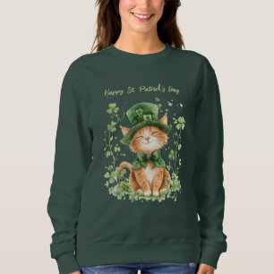 Süßes St. Patrick's Day Katzen Sweatshirt 