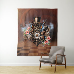 Süßes Steampunk-Design Wandteppich