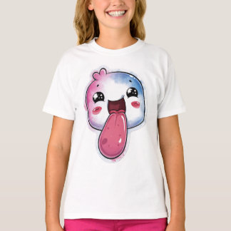 Süßes Sternchen-Charakter-Grafik-Leichtblau-T-Shir T-Shirt