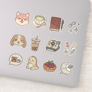 Süßes Sticker-Paket für iPad – Kawaii-Ästhetik Aufkleber