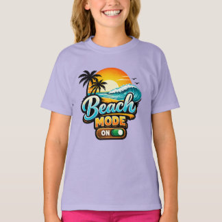Süßes Strand-Modus Sommerferien Mädchen T-Shirt