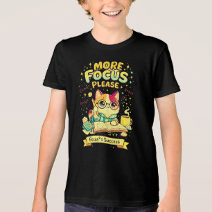 Süßes Studienkatze Mathe-Motivations-Design Studen Tri-Blend Shirt