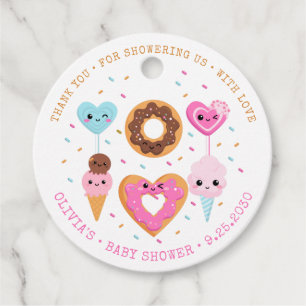Süßes Süßes Land Sprinkles Donut Babydusche Geschenkanhänger