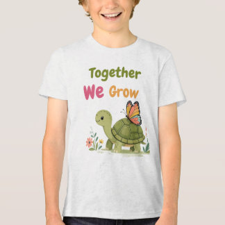 Süßes T-Shirt mit Schildkröte und Schmetterling: G Tri-Blend Shirt