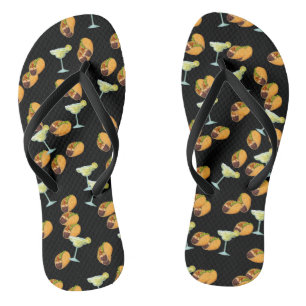 Süßes Taco Margarita Muster Mexikanisches Essen Flip Flops