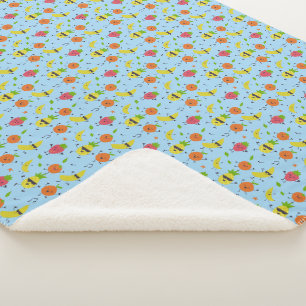 Süßes Tanz-Frucht-Muster Spaß Kinder Baby Sherpadecke