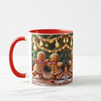 Süßes tanzendes Ingwerbrot-Paar Weihnachten Ferien Tasse