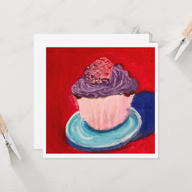 Süßes Tässchen Karte (Vorderseite/Rückseite Beispiel)