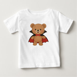 Süßes Teddy-Vampir Liebenswerter Halloween-Entwurf Baby T-shirt