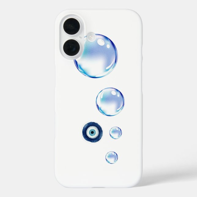 Süßes Telefon-Blasendesign iPhone 16 Hülle  (Rückseite)