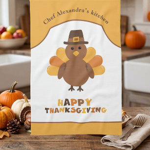 Süßes Thanksgiving-Truthahn-Feiertag-Kochgeschenk Geschirrtuch