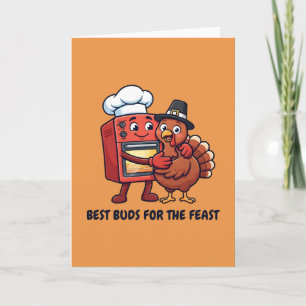 Süßes Thanksgiving Truthahn Ofen Beste Freunde Ges Karte
