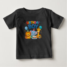 Süßes Tier-Geburtstags-Party-Shirt für Jungen