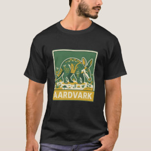 Süßes Tier im Retro-Stil, Erdferkel, Naturliebhabe T-Shirt