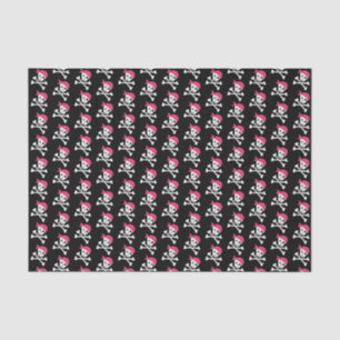 Süßes Totenkopf-Kreuzknochen-Muster Piraten-Thema Seidenpapier