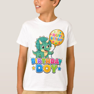 Süßes Triceratops-Birthday-Boy-Kinder-T-Shirt T-Shirt
