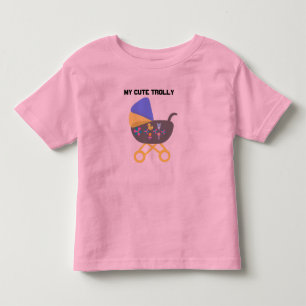 Süßes Trolly-Kinder-T-Shirt Rosa Kleinkind T-shirt