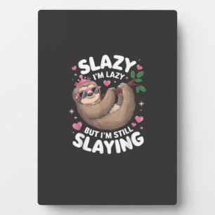 Süßes Tween-Mädchen Lustiges Tier Faultier Slay Me Fotoplatte