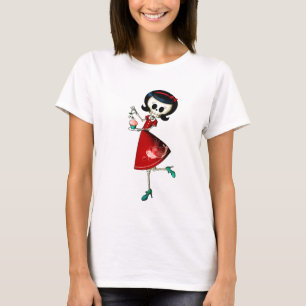 Süßes u. beängstigendes Skeleton Mädchen T-Shirt