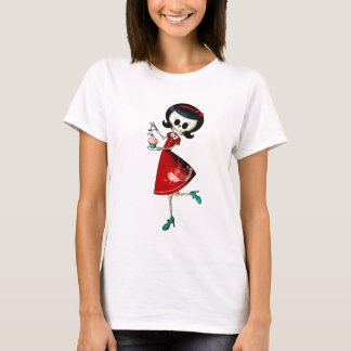 Süßes u. beängstigendes Skeleton Mädchen T-Shirt