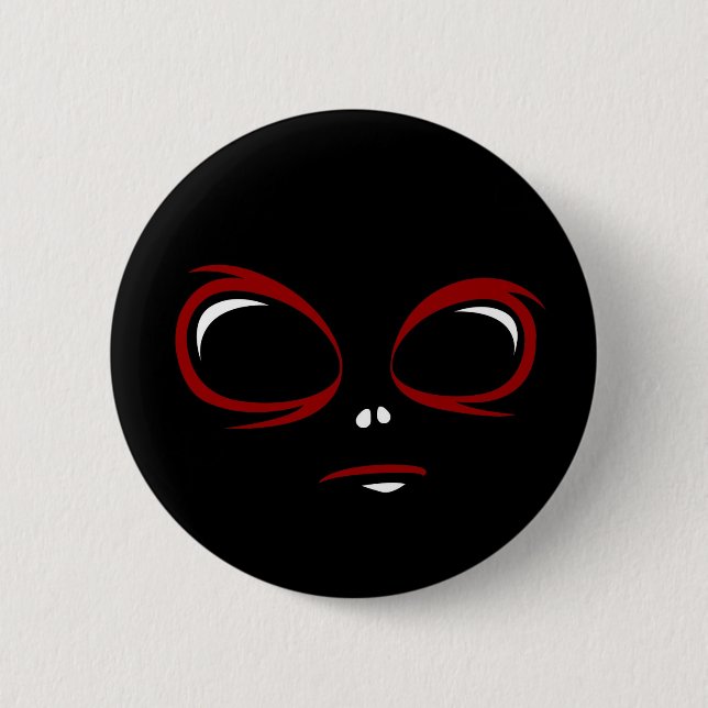 Süßes UFO-Gesicht-Monster  Button (Vorderseite)