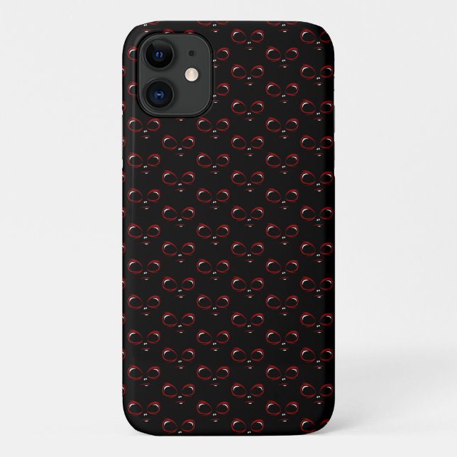 Süßes UFO-Gesicht-Monster  Case-Mate iPhone Hülle (Rückseite)