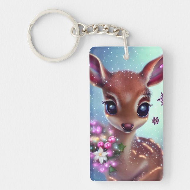 Süßes und Adorable Baby Deer Schlüsselanhänger (Vorderseite)