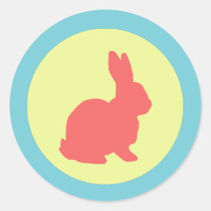 Süßes und cooles Kaninchen-Hasen-Sticker Runder Aufkleber