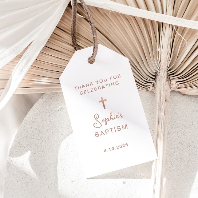 Süßes und Einfaches | Rose Gold Cross Taufen Geschenkanhänger (Von Creator hochgeladen)