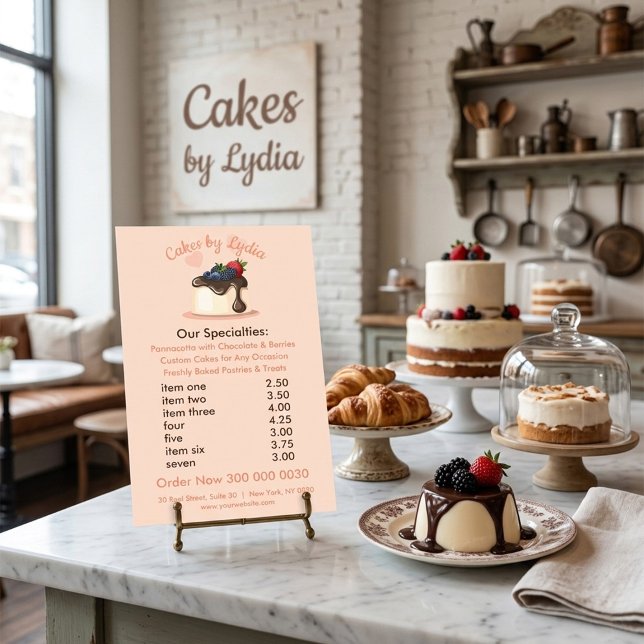 Süßes und elegantes Dessertmenü Flyer (Von Creator hochgeladen)