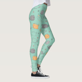 Süßes und gemütliches Schlafkatze Träumemuster Leggings