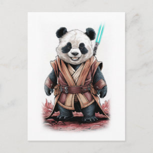 Süßes und lustiges Panda-Design auf Weiß Feiertagspostkarte