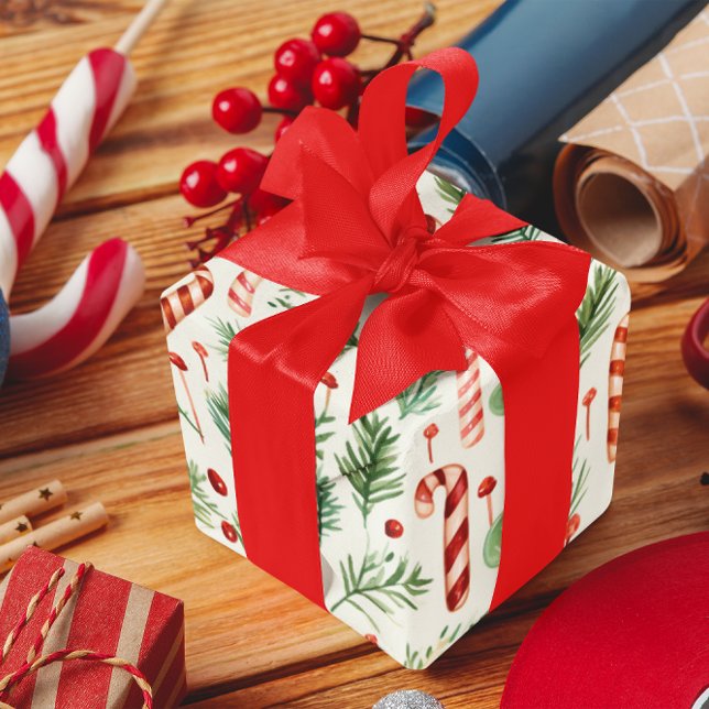 Süßes und Niedliches Candy Canes Weihnachten Geschenkpapier (Von Creator hochgeladen)