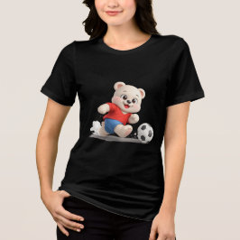 Süßes und niedliches Teddybär-Design Tri-Blend Shirt