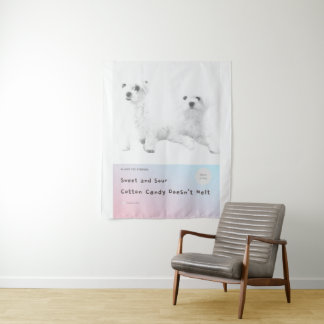 Süßes und saures Cotton Candy schmilzt nicht Wandteppich
