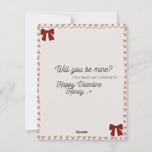 Süßes Valentins- Feiertagskarte