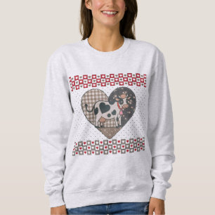Süßes Valentinsgeschenk für Kuhliebhaber Sweatshirt