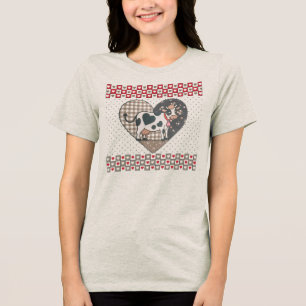 Süßes Valentinsgeschenk für Kuhliebhaber Tri-Blend Shirt