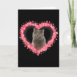 Süßes Valentinskatze-Herz-Geschenk 2 Katzenliebhab Karte