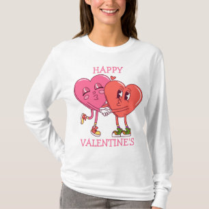 Süßes Valentinstag-Herzen-Paar Frauen T-Shirt