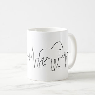Süßes Valentinstagsthema Herzschlag Hunde Liebhabe Kaffeetasse