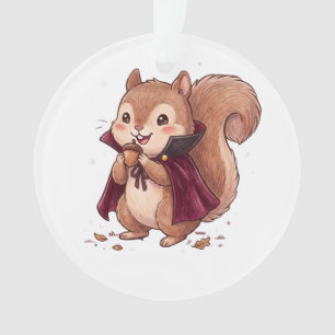 Süßes Vampir-Eichhörnchen mit Eichel-Halloween-Umh Ornament