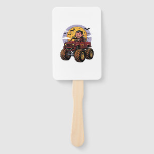 Süßes Vampir-Monster-Truck-Halloween-Shirt-Design_ Fächer