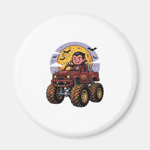 Süßes Vampir-Monster-Truck-Halloween-Shirt-Design_ Magnet