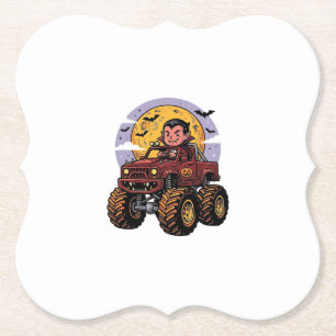Süßes Vampir-Monster-Truck-Halloween-Shirt-Design_ Untersetzer