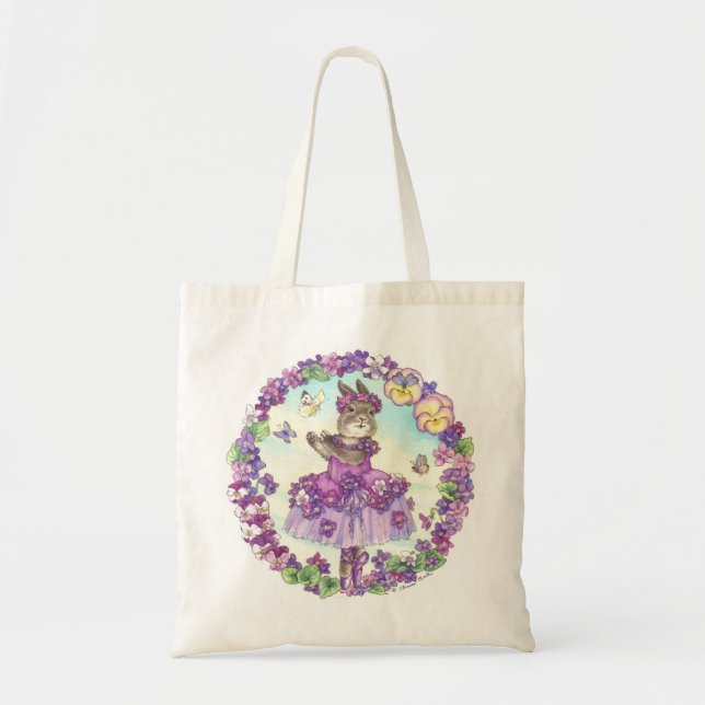 Süßes Veilchen-Taschen-Tasche Tragetasche (Vorne)