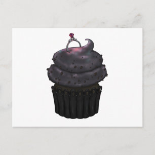 Süßes Verlobung Cupcake Feiertagspostkarte