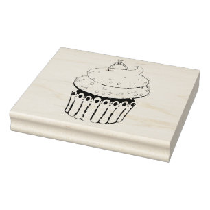 Süßes Verlobung Cupcake Gummistempel
