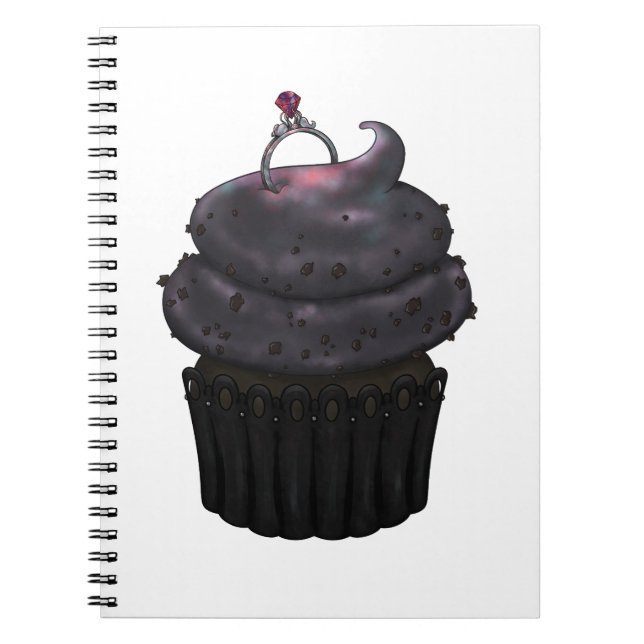 Süßes Verlobung Cupcake Notizblock (Vorderseite)